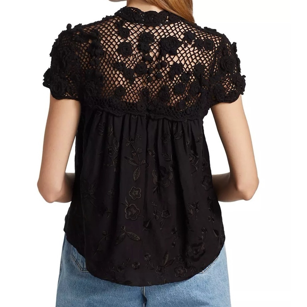 Alice + Olivia Ilaria Crochet Blouse - Picture 3 of 13